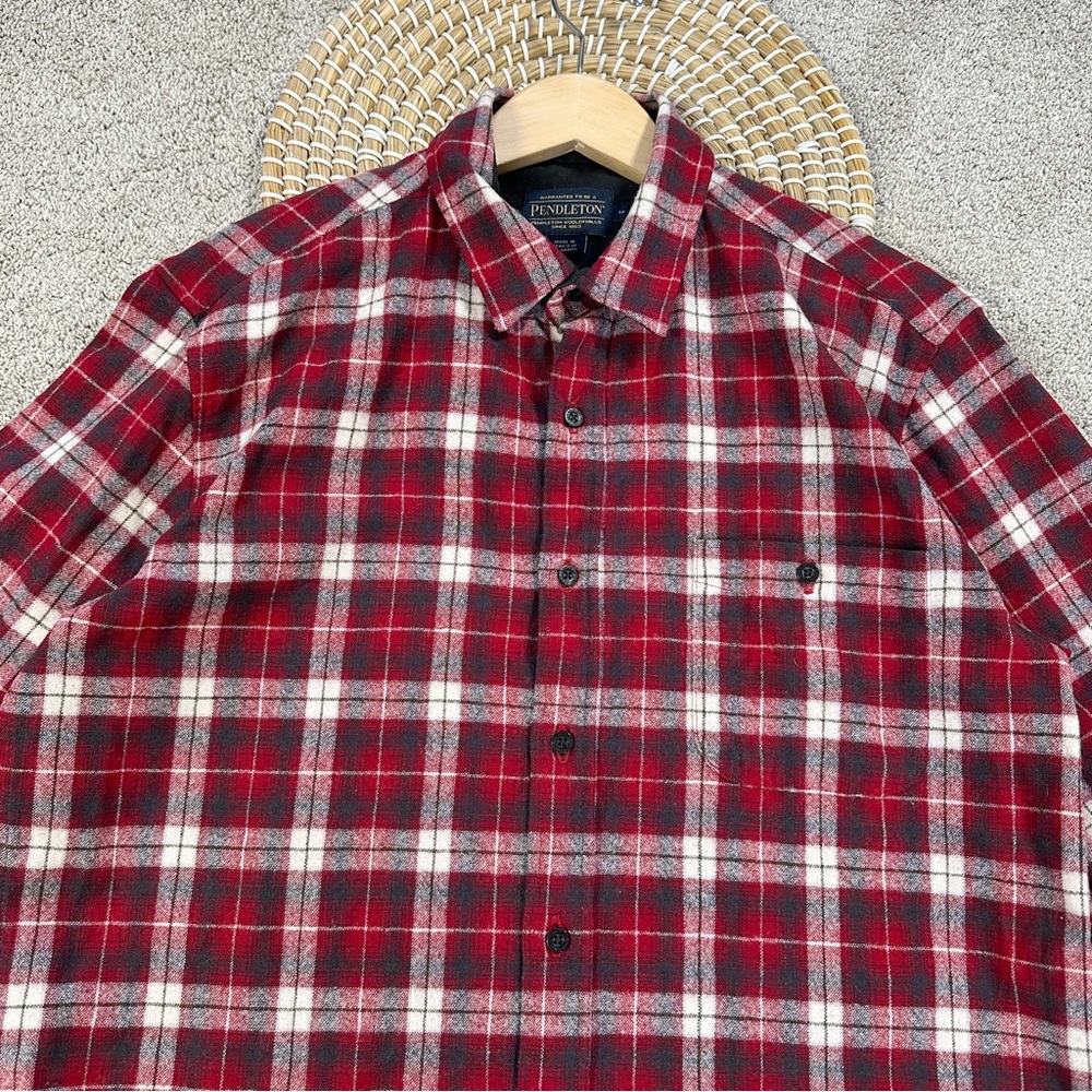 Pendleton Trail Woollen Flannel Button Up Shirt L… - image 3